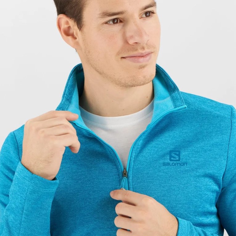 Blue Salomon Essential Lightwarm Seamless Half Zip Men's Sweatshirt | IE IS0986